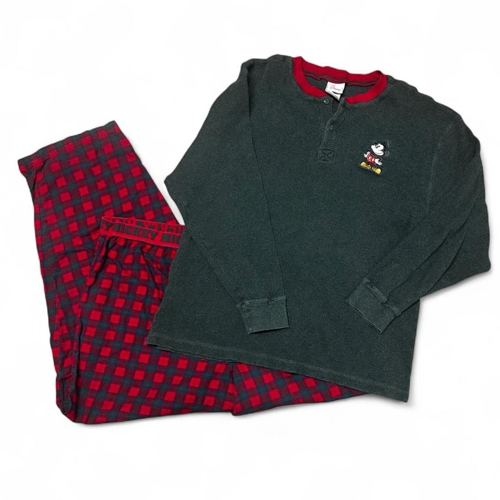 Disney Mickey Mouse Womens Pajamas - Red and Green
